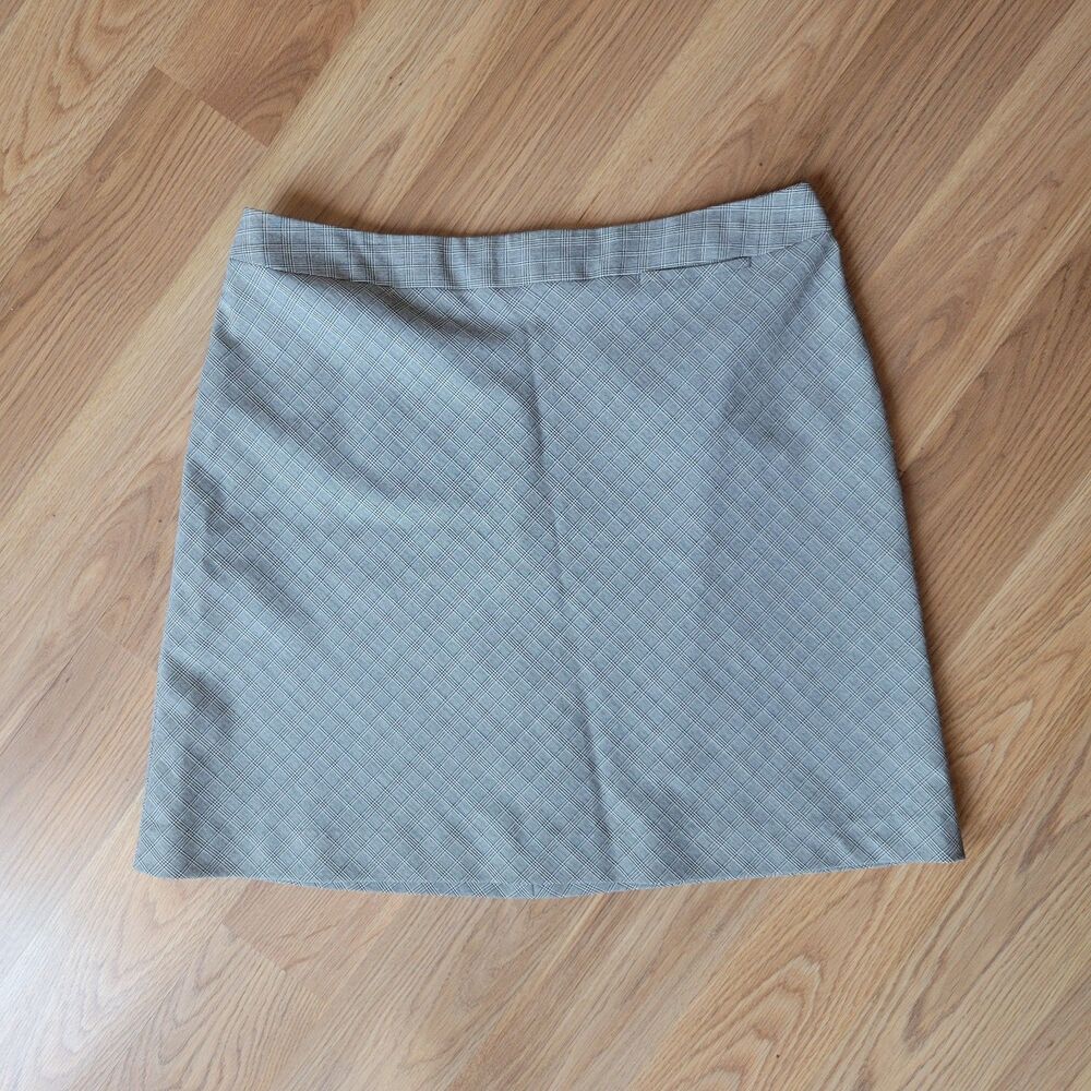The Limited Vintage Gray Plaid Mini Skirt – Micro Check Academia Preppy
